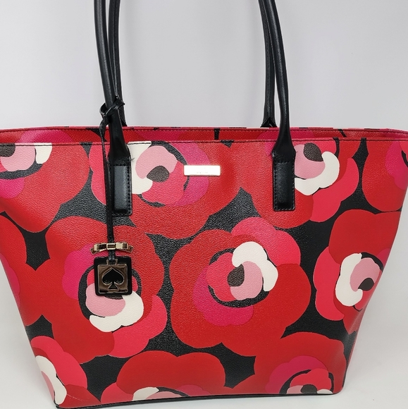 kate spade Handbags - Kate Spade Floral Leather Tote Bag
